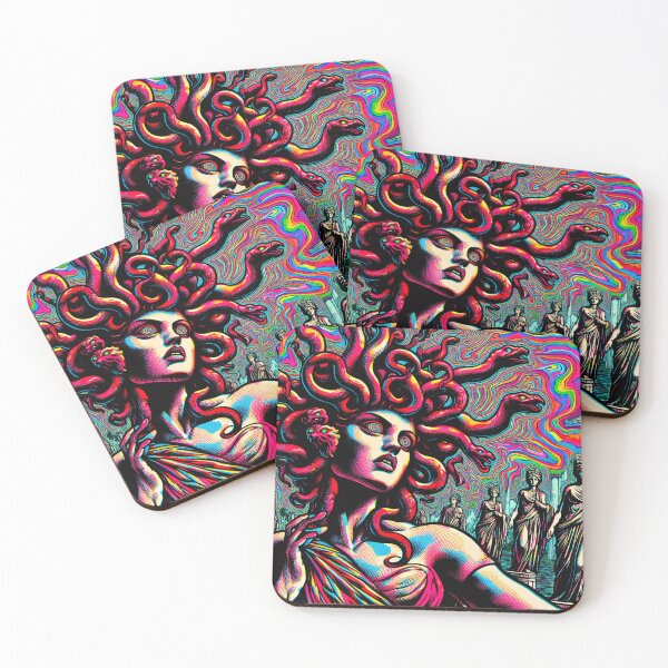 Item preview, Trippy Psychedelic Medusa's Statue Collection designed and sold by AIPixelMaster.