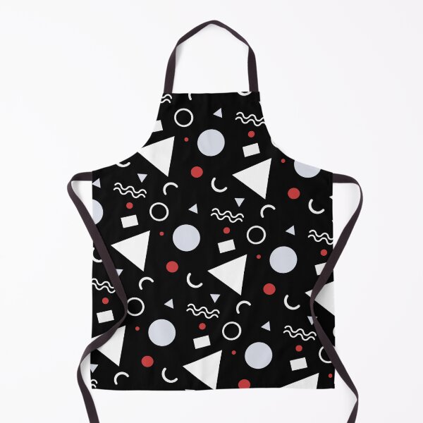 Item preview, Red & White Geometric Shapes Black Unlimited Ornaments Pattern designed and sold by Alchemy-A-La-G.