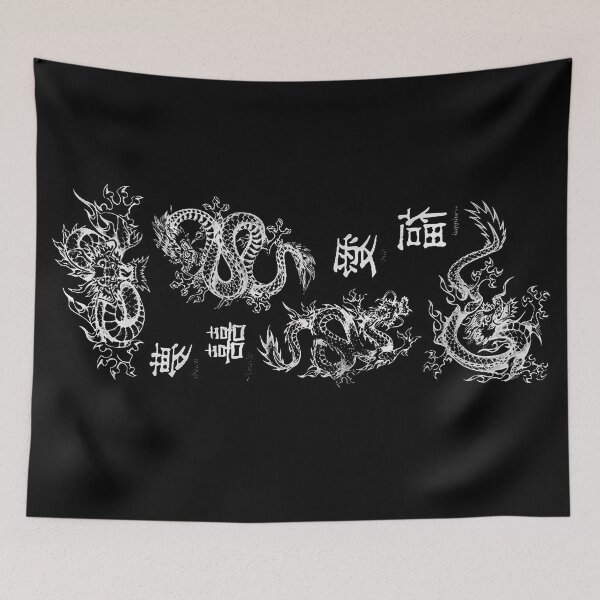 Item preview, Black & White Japanese Dragon designed and sold by momosstyle.