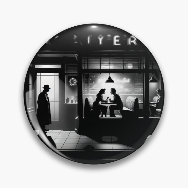 Item preview, Diner Enigma: Noir Scene with a Side of Mystery designed and sold by TeeTown Treasure.