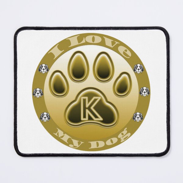 Item preview, Love Dog "K" designed and sold by RAA-Logo-Image.