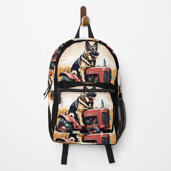 Item preview, German Shepherd Dog on a Vintage Tractor designed and sold by Ameiva-Apparel.