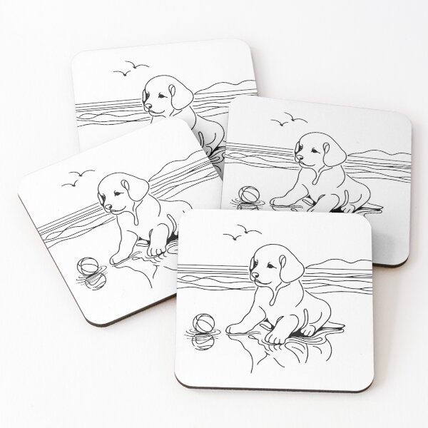 Item preview, Puppy Playing @ the Beach designed and sold by DesignsByKazu.