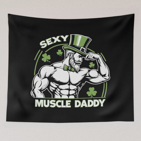 Item preview, Sexy St. Patrick's Day Muscle Daddy designed and sold by ArtFactoryAI.