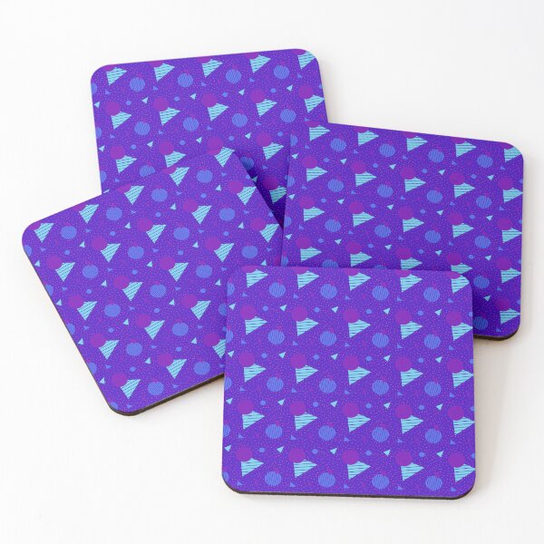 Item preview, Blue & Teal Memphis Style Purple Unlimited Ornaments Pattern designed and sold by Alchemy-A-La-G.