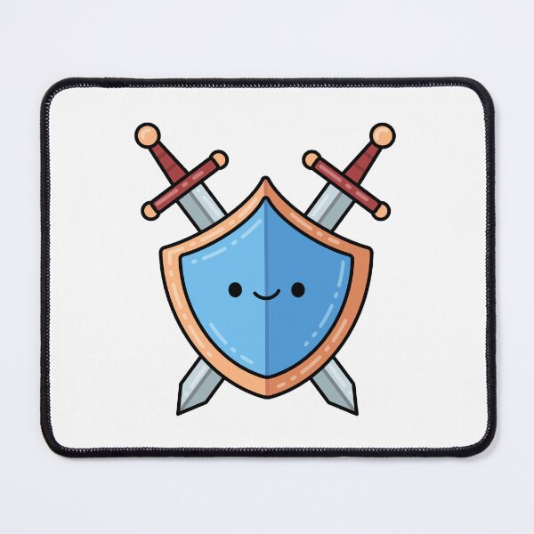 Item preview, Swords and Shield designed and sold by SideQuestDoodles.