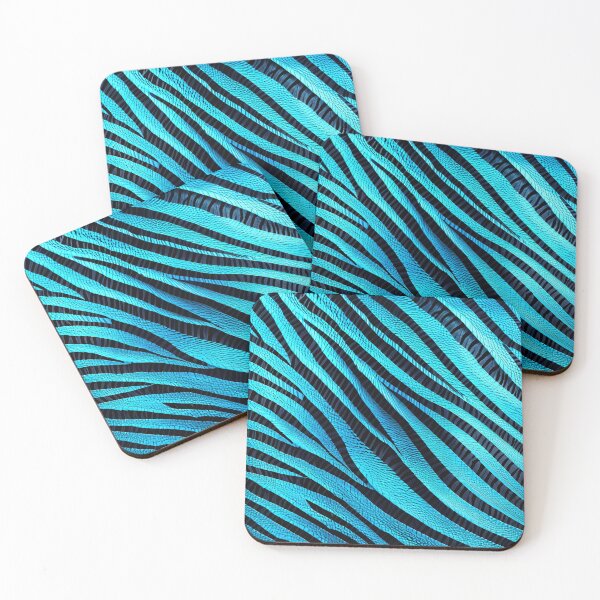 Item preview, Abstract Blue Zebra Skin Pattern designed and sold by TheArtOfPat.