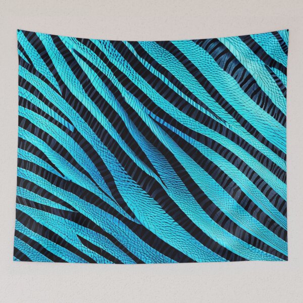 Item preview, Abstract Blue Zebra Skin Pattern designed and sold by TheArtOfPat.