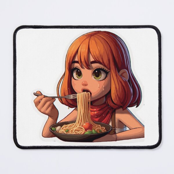 Item preview, Girl Eating Pasta designed and sold by TshirtTalkYou.