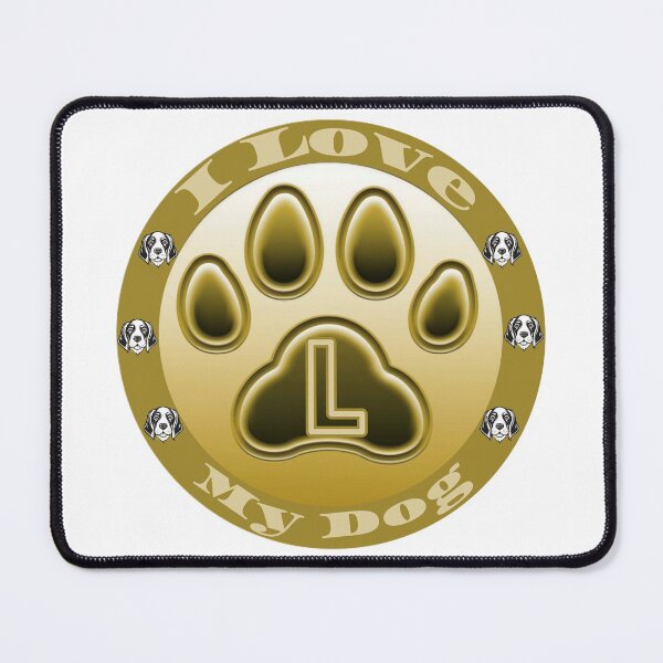 Item preview, Love Dog "L" designed and sold by RAA-Logo-Image.