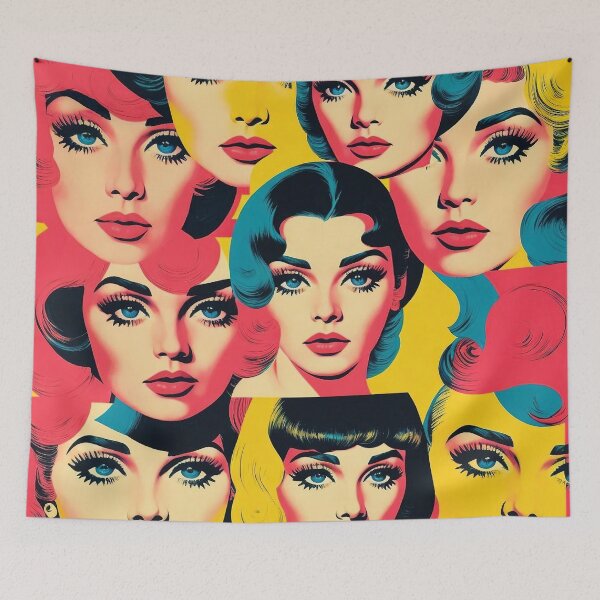 Item preview, Retro Pop Art Women Collage designed and sold by tonymagnerart.