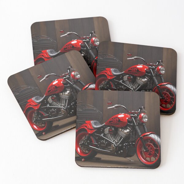 Item preview, Red Motorcycle designed and sold by ThralStore.
