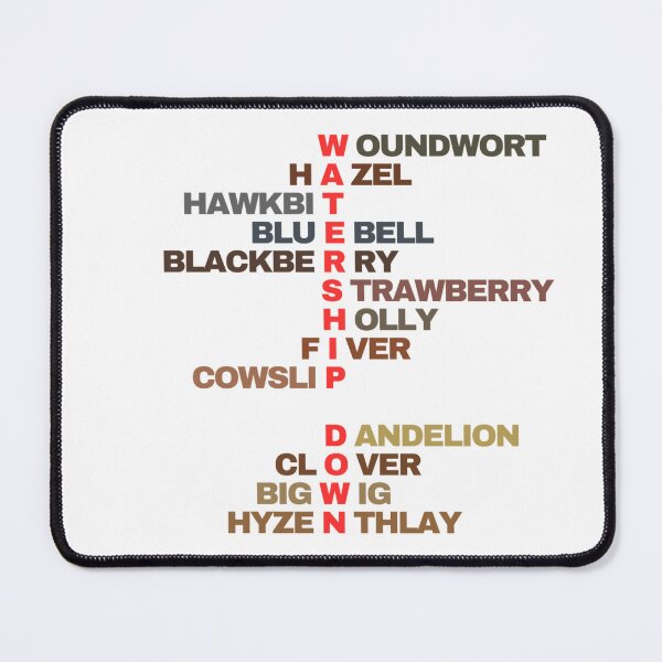 Item preview, Watership Down character names designed and sold by MilkwayJudd.