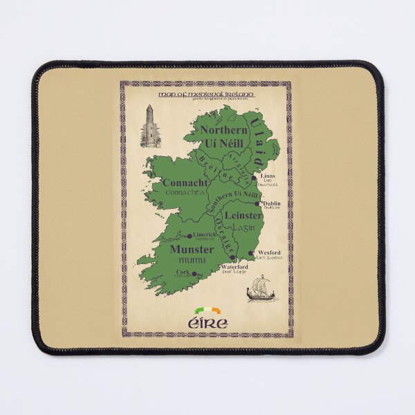 Item preview, Ireland Map of Medieval Eire Gaelic Kingdoms and Provinces designed and sold by theflandonian.