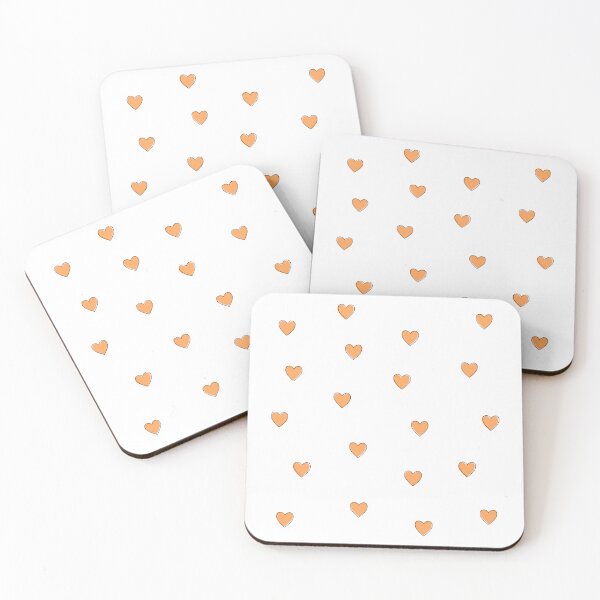 Item preview, Orange Preppy Hearts designed and sold by wonderxwander.