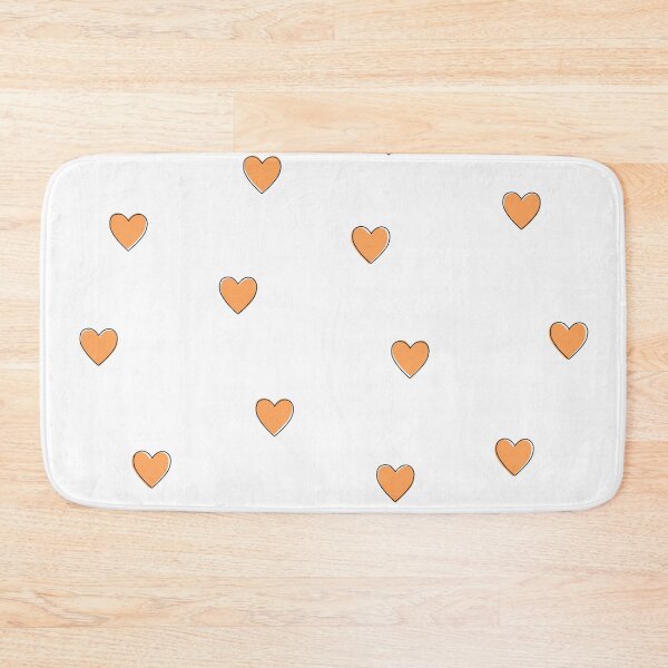 Item preview, Orange Preppy Hearts designed and sold by wonderxwander.