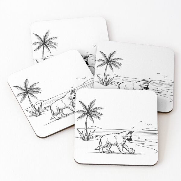 Item preview, German Shepherd Puppy Playing @ the Beach designed and sold by DesignsByKazu.