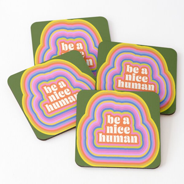 Item preview, Groovy Retro Inspirational Nice Human Quote designed and sold by JuneJournal.