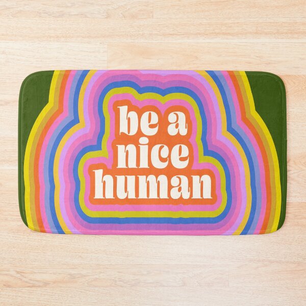 Item preview, Groovy Retro Inspirational Nice Human Quote designed and sold by JuneJournal.