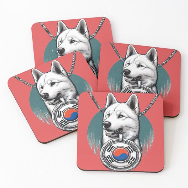 Item preview, Jindo Dog Flag Necklace: Loyalty & Courage designed and sold by PaintMeWorld.