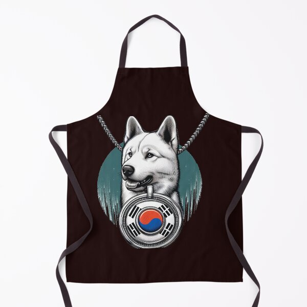 Item preview, Jindo Dog Flag Necklace: Loyalty & Courage designed and sold by PaintMeWorld.