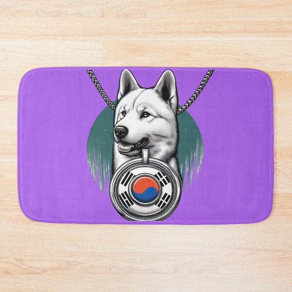 Item preview, Jindo Dog Flag Necklace: Loyalty & Courage designed and sold by PaintMeWorld.