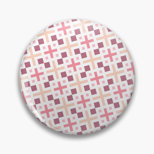 Item preview, Peach Pink & Maroon Plus & Squares White Forever Seamless  designed and sold by Alchemy-A-La-G.