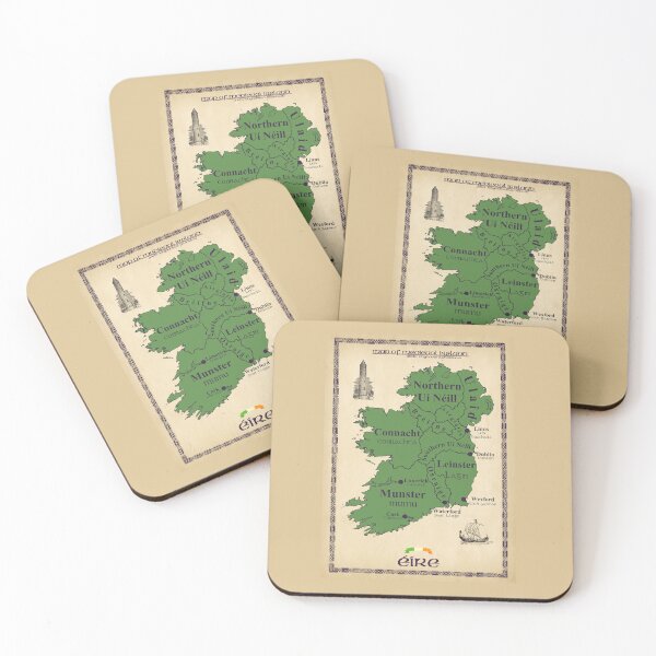 Item preview, Ireland Map of Medieval Eire Gaelic Kingdoms and Provinces designed and sold by theflandonian.