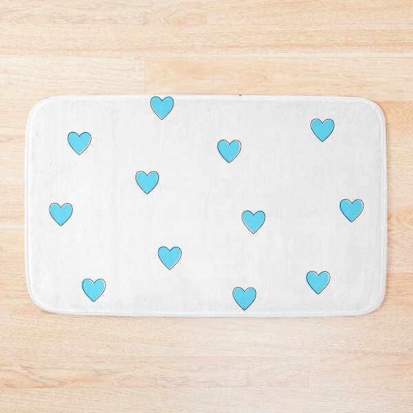 Item preview, Cyan Blue Preppy Hearts designed and sold by wonderxwander.