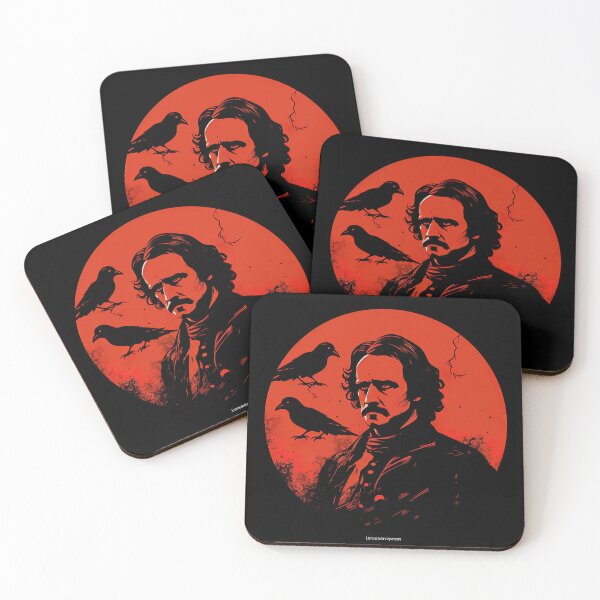 Item preview, Edgar Allan Poe | Red minimalism designed and sold by ComicsFactory.