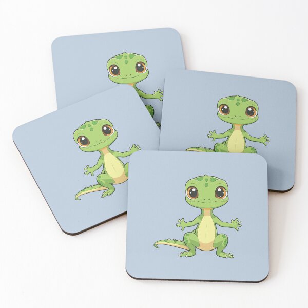 Item preview, cute little Green Gecko Lizard standing designed and sold by Atlantico54.