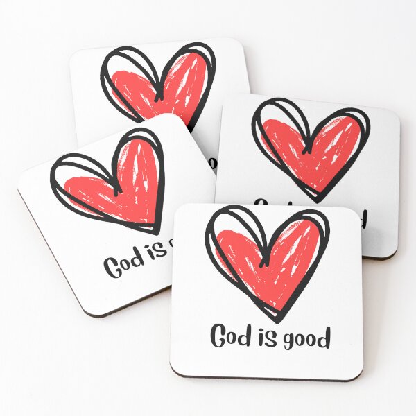 Item preview, Black and red heart with "God is good" designed and sold by skcdesigns123.