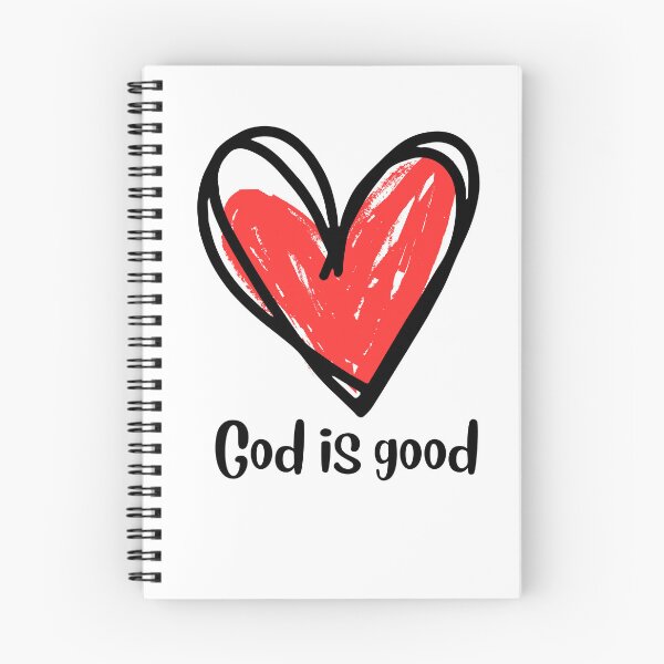 Item preview, Black and red heart with "God is good" designed and sold by skcdesigns123.