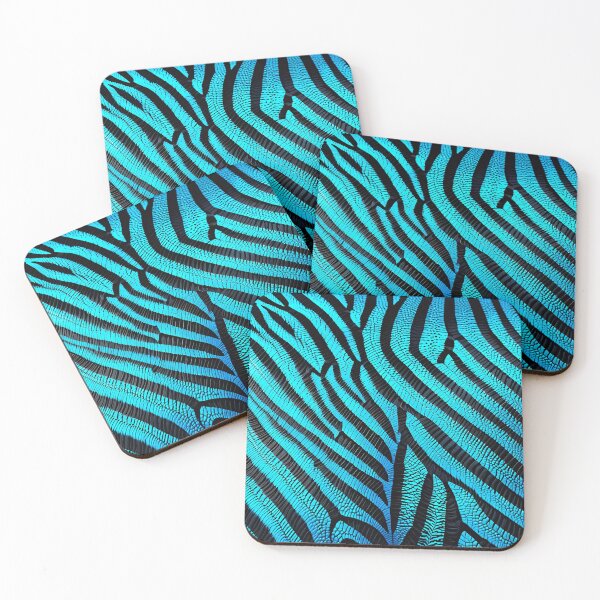 Item preview, Abstract Blue Zebra Skin Pattern designed and sold by TheArtOfPat.
