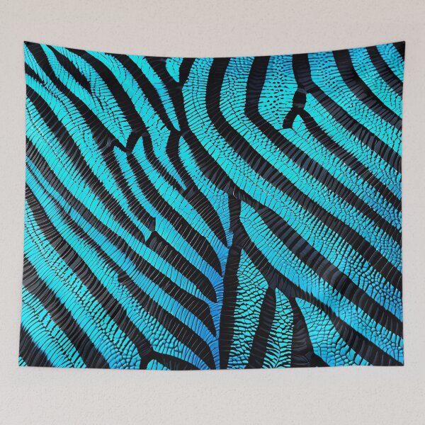 Item preview, Abstract Blue Zebra Skin Pattern designed and sold by TheArtOfPat.