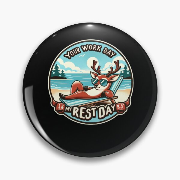Item preview, Chill Reindeer Beach Day - Your Work Day Is My Rest Day' Summer Tee designed and sold by BlueGoldArt.