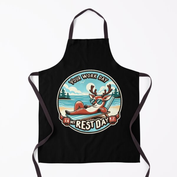 Item preview, Chill Reindeer Beach Day - Your Work Day Is My Rest Day' Summer Tee designed and sold by BlueGoldArt.