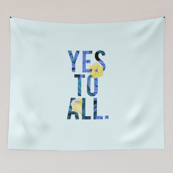 Item preview, Yes to all - Positive and inspirational Quote Typography designed and sold by Bebichic.