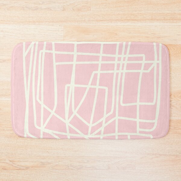 Item preview, Modern Minimalist Abstract Lines Drawing in Pink designed and sold by JuneJournal.