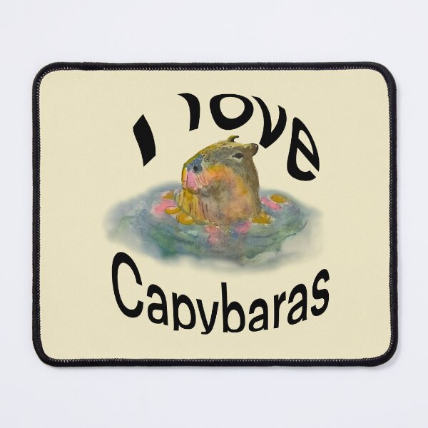 Item preview, I love Capybaras watercolor painting designed and sold by altairaleon.