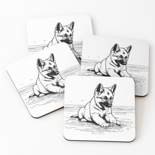Item preview, German Shepherd Puppy Playing @ the Beach designed and sold by DesignsByKazu.