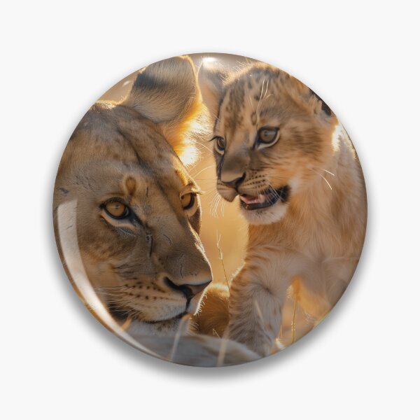 Item preview, Savannah's Tender Moment: Lioness and Cub designed and sold by smartart42.