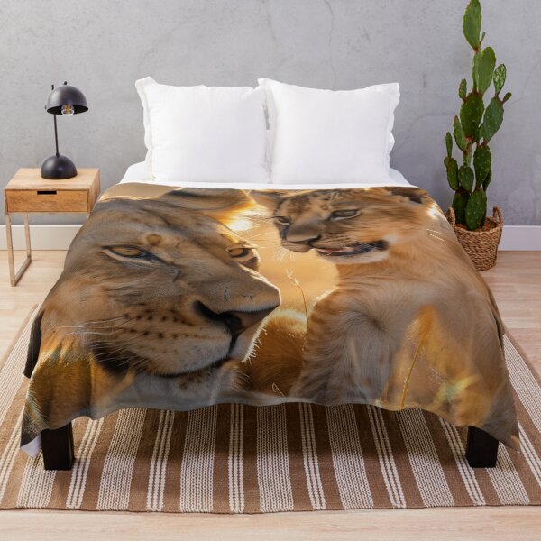 Item preview, Savannah's Tender Moment: Lioness and Cub designed and sold by smartart42.
