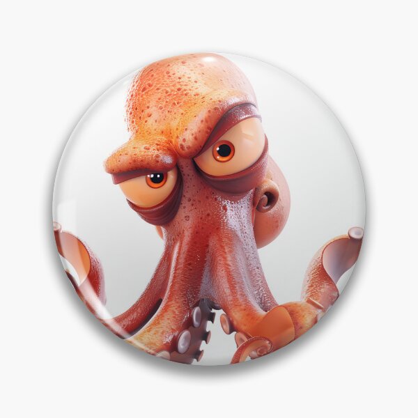 Item preview, Sneaky octopus with narrowed eyes, sly smile, and slinking tentacles. designed and sold by mazur301.