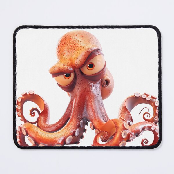 Item preview, Sneaky octopus with narrowed eyes, sly smile, and slinking tentacles. designed and sold by mazur301.