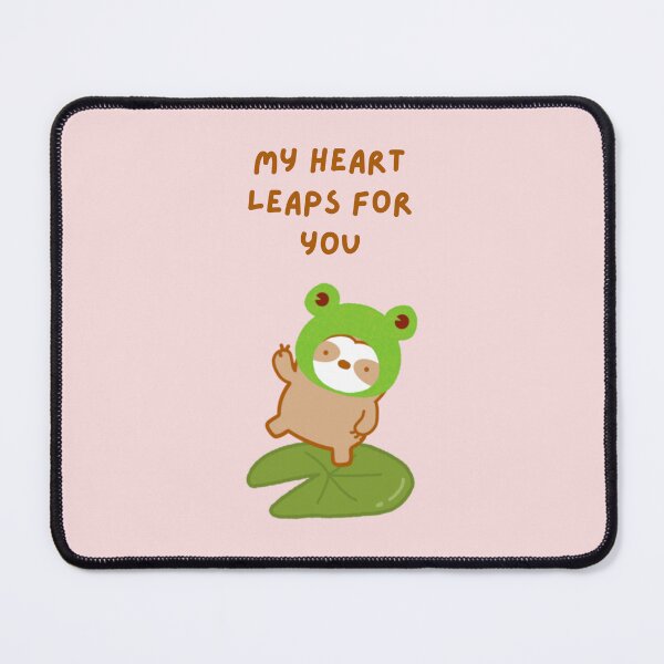 Item preview, My Heart Leaps for You Cottagecore Frog Sloth designed and sold by theslothinme.