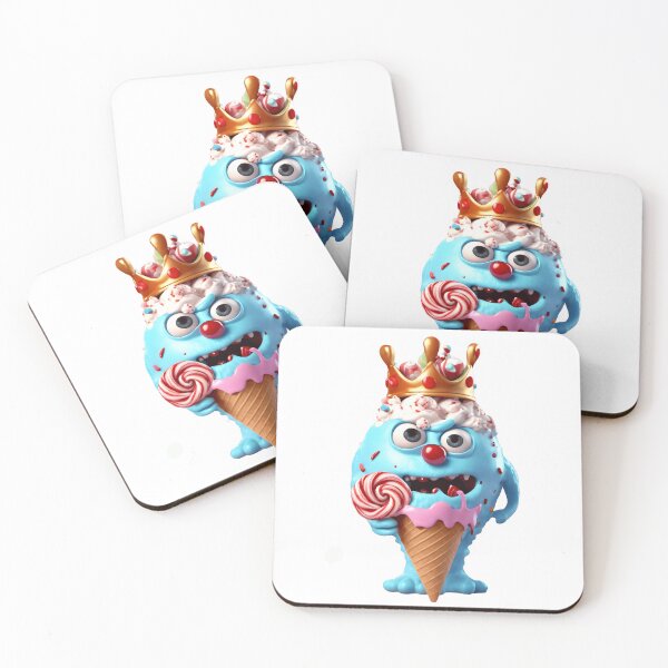 Item preview, A regal ice cream monster with a crown made of caramelized sugar and a scepter of candy cane. designed and sold by mazur301.