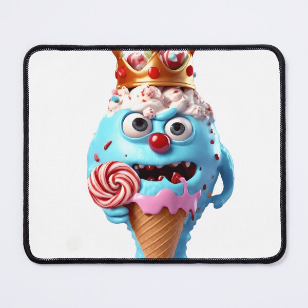 Item preview, A regal ice cream monster with a crown made of caramelized sugar and a scepter of candy cane. designed and sold by mazur301.
