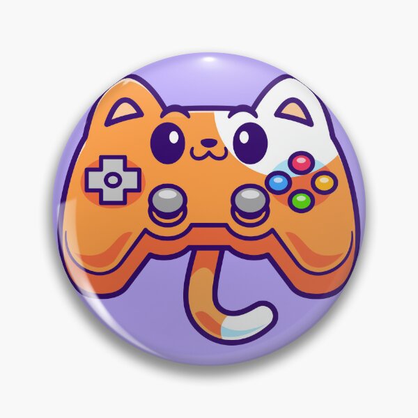 Item preview, Paws and Play: Cute Cat with Gaming Controller designed and sold by hjian8219.