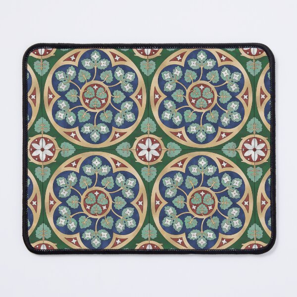 Item preview, Leaf Floral Circle Tile Reproduction designed and sold by MadeByGeeClowes.